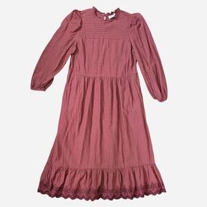 Mauve Prairie Midi Dress Size M